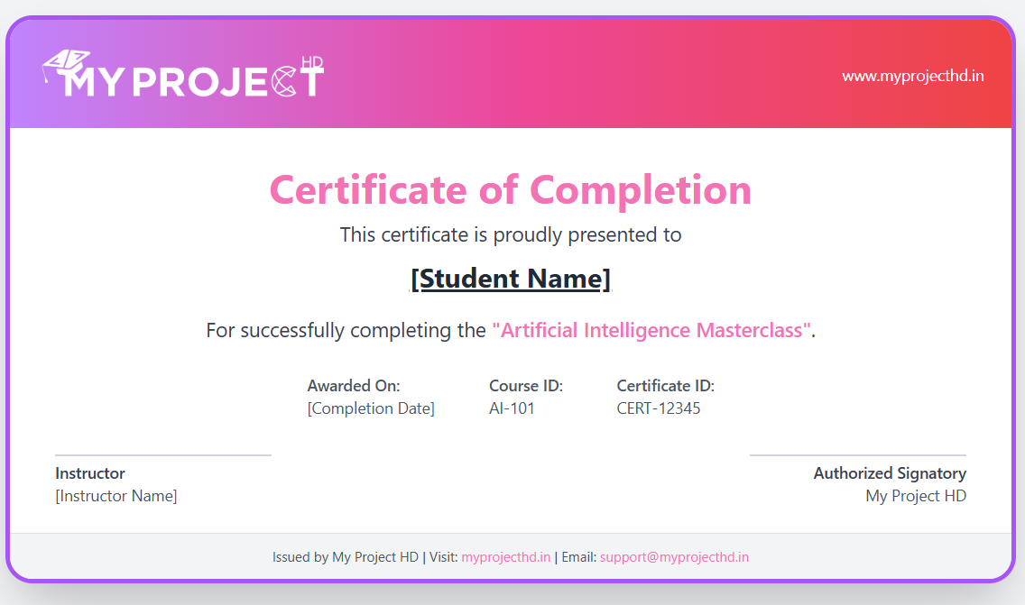 Course Completion Certificate