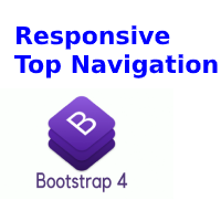 Bootstrap 4 Responsive Top Navigation